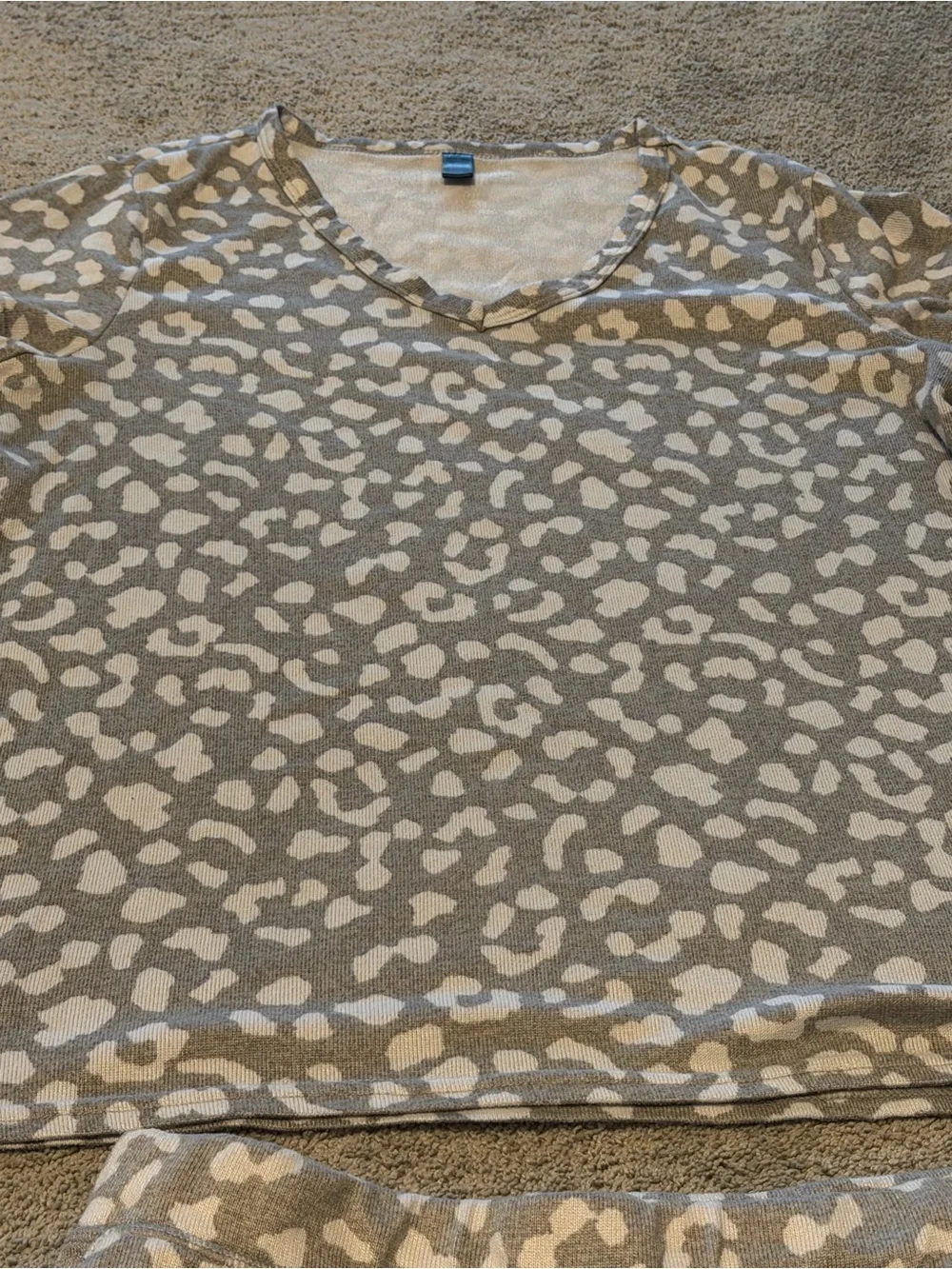 Cozy Leopard Print 3-Piece Pajama Lounge Set